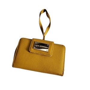 Dana Buchman Mustard Gold color zip wallet. NWOT